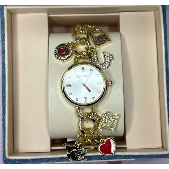 True Religion Women's Gold Charm Watch - Picture 1 of 5